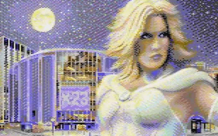 A Commodore 64 demoscene production showing colourful graphics and effects pushing the hardware beyond its documented limits.
