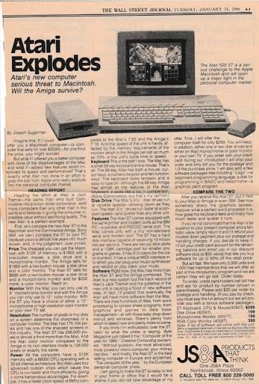 The Commodore Amiga and the Atari ST side by side, the two rival 16-bit home computers of the mid-1980s.